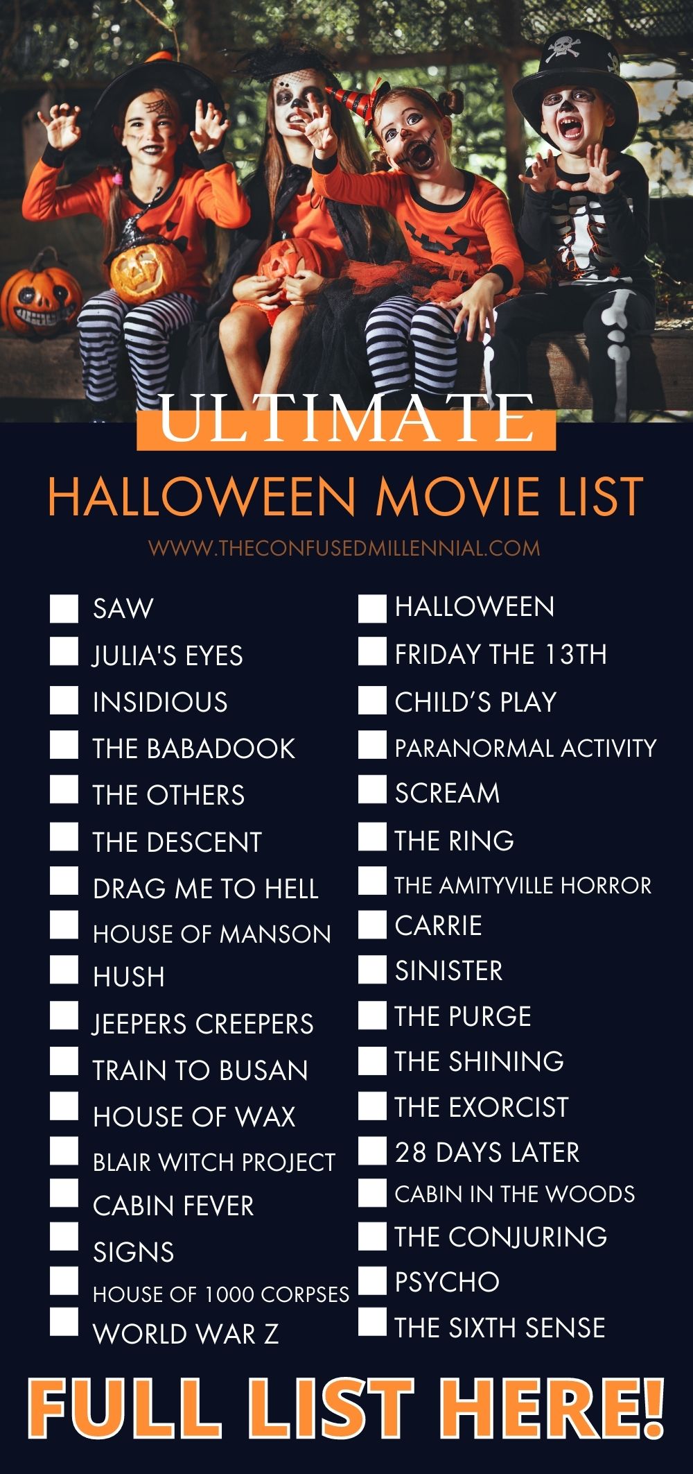 Ultimate Halloween Movie List [100+ from Scary to Not-So-Scary!] in ...