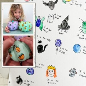 halloween fingerprint art